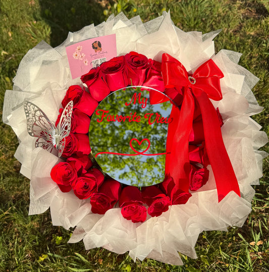 25 Roses “My Favorite View” Mirror Bouquet